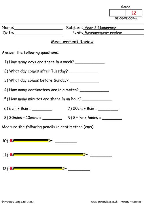 Year 2: Numeracy Printable Resources & Free Worksheets for Kids ...
