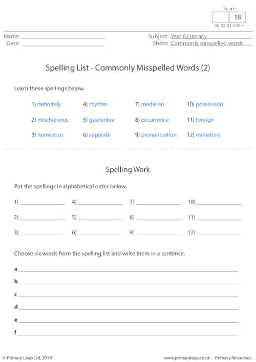 Year 6: Literacy Printable Resources &amp; Free Worksheets for Kids ...
